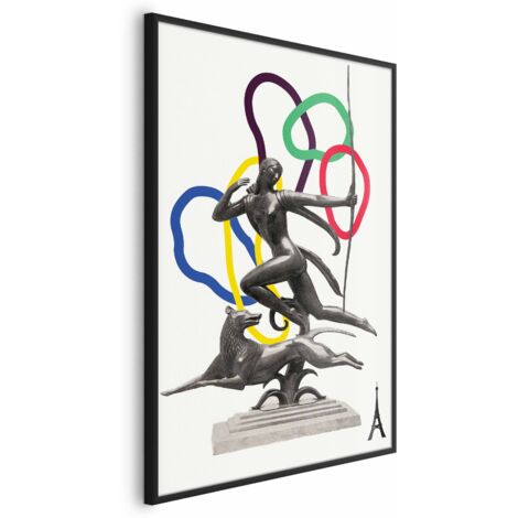 Póster - Collage gráfico - Mujer disparando un arco