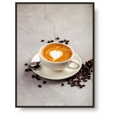 Poster con cornice Immagine per la decorazione della parete della cucina Tazza di caffè