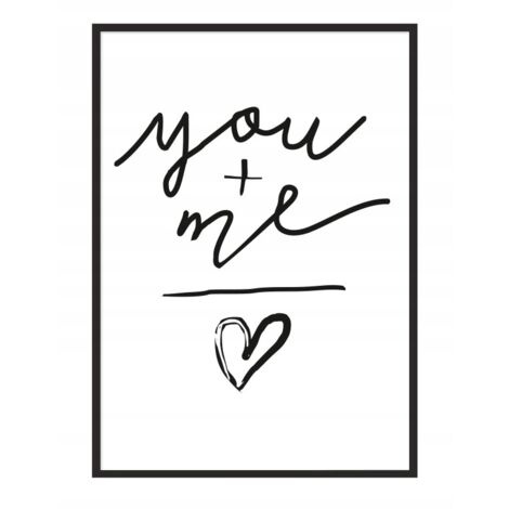 Póster con foto enmarcada 53x73 cm Amor San Valentín P989