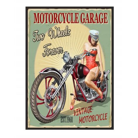 Póster con foto enmarcada 53x73 cm Garage Pinup P1846