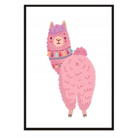 Póster con marco 33x43 cm Alpaca PD330