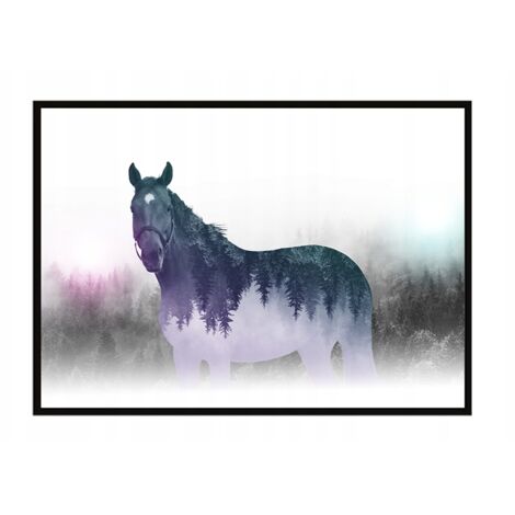 Póster con marco 43x33 cm Caballo P1202