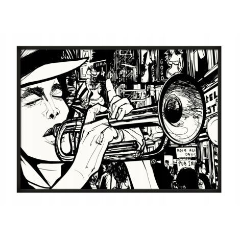 PÓSTER CON MARCO 43x33 cm Jazz P668 artículo