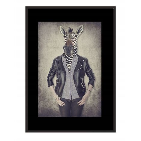 Póster con marco 43x33 cm Zebra P772