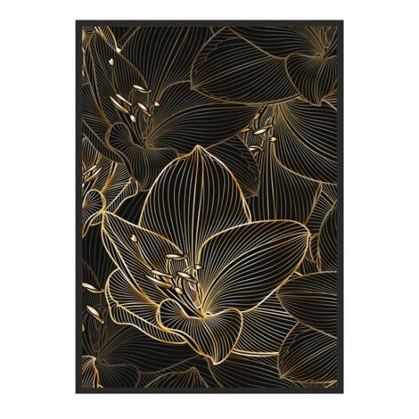 PÓSTER CON MARCO 53x73 cm Dorado P1876