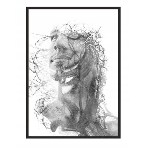 Póster con marco 53x73 cm Hombre P738