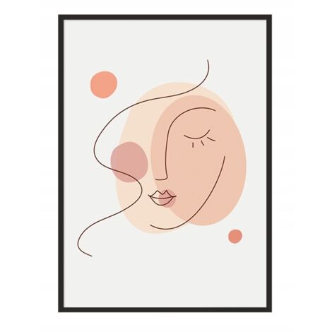 PÓSTER CON MARCO 53x73 cm Mujer San Valentín P723