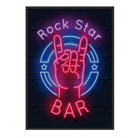 Póster con marco 53x73 cm Rock P1031