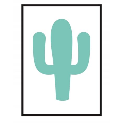 Póster con marco A4 cm Cactus PD087