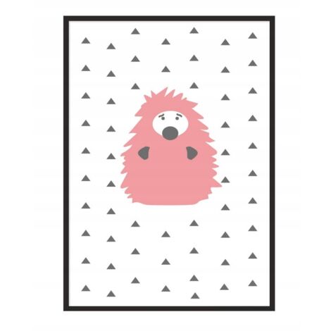 Póster con marco A4 cm Erizo PD103
