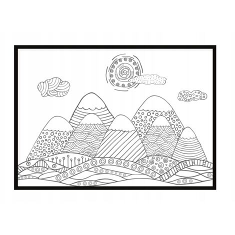 Póster con marco A4 cm Montañas PD224