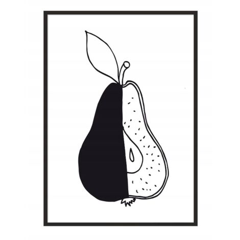 Póster con marco A4 cm Pera PD008