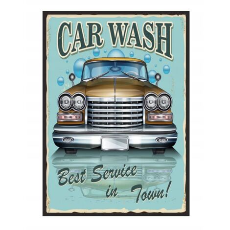Póster con marco de 53 x 73 cm. Coche de garaje P1844