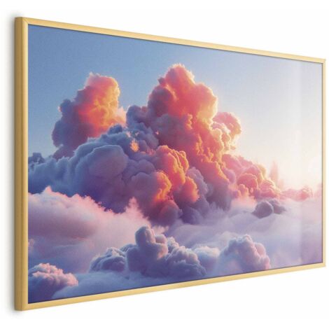 Poster – Dämmerungsspektakel: Wolken in Rosa- und Lilatönen