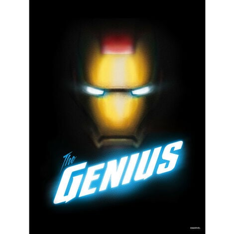 Poster d'Art Marvel Avengers Iron Man Le Génie - 50 x 70 cm