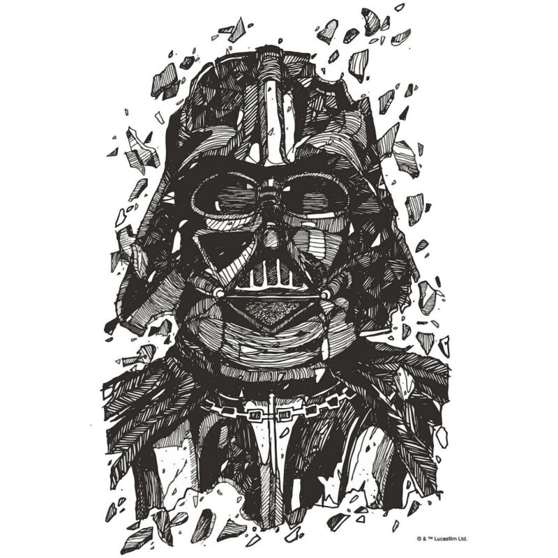 Poster d'Art Star Wars Dark Vador Dessin - 40 x 50 cm