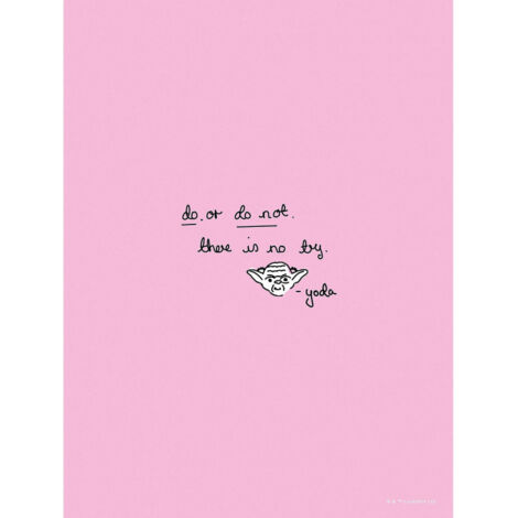 Poster d'Art Star Wars Maître Yoda Citation - 40 x 50 cm - Multicolor