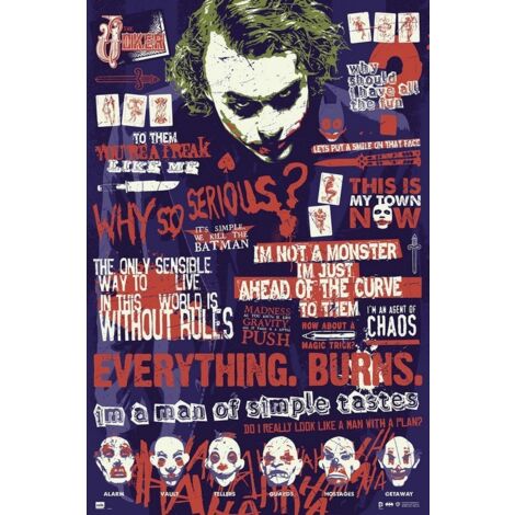 Poster dc comics batman et joker quitographique