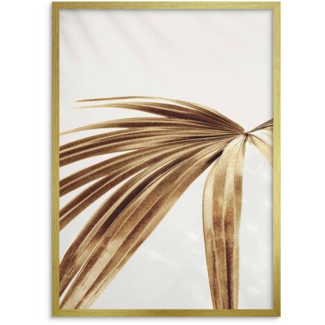 Póster de pared con decoración glamurosa en marco de pan de oro