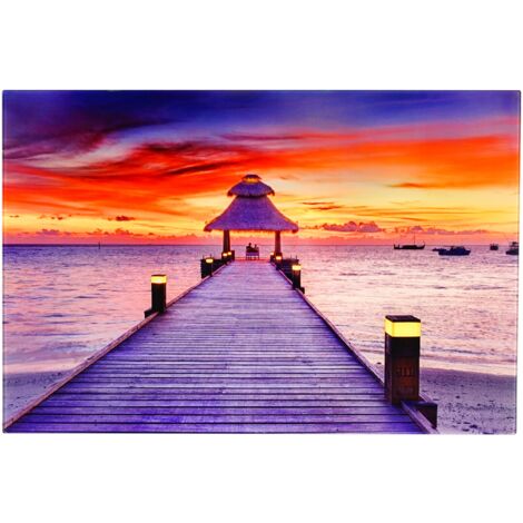 Póster de pared con imagen de cristal 40x60 cm patrón de puente marino 040003563