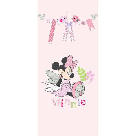 Poster de porte Intissé - Disney Minnie Mouse - modèle Minnie en fée - 90 cm x 202 cm - Multicolor