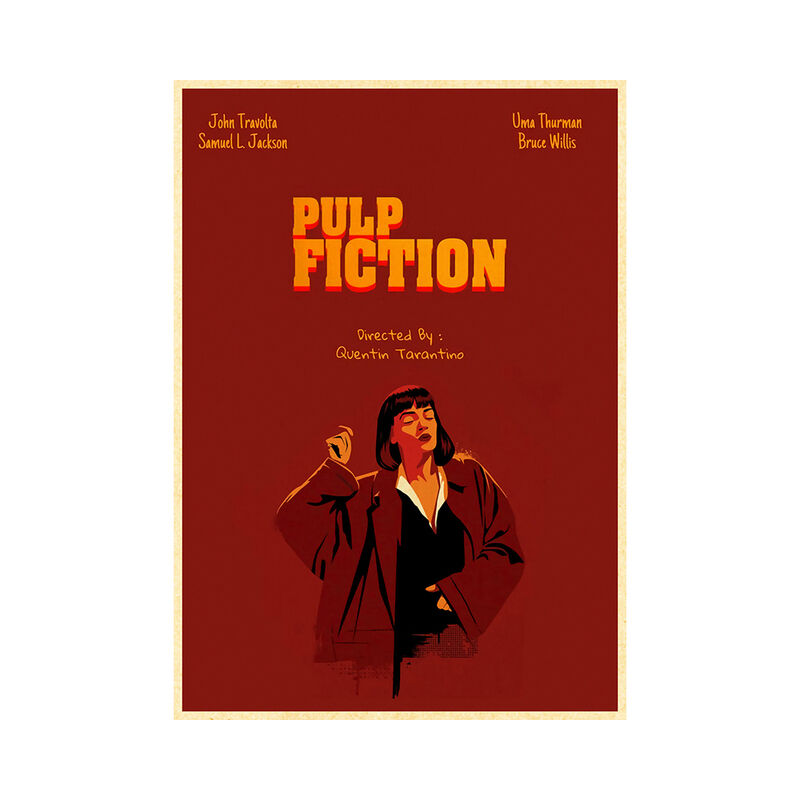 Poster di film classico Pulp Fiction carta Kraft