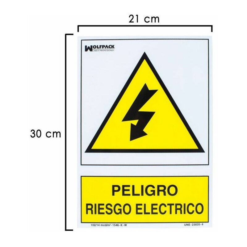 Image of Poster di pericolo elettrico 30x21 cm.