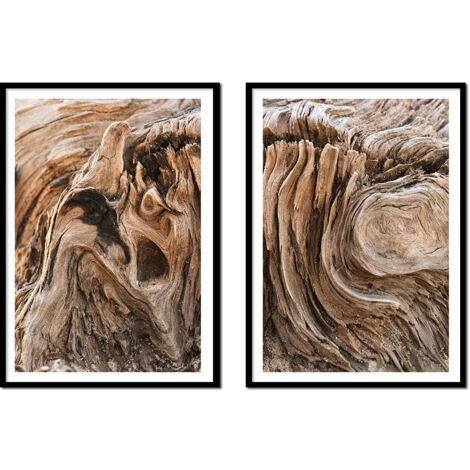 POSTER DIPINTI IN CORNICE 53x73cm Dittico Set di 2 dipinti Astratto Boho P2172