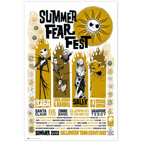 Poster disney nightmare before christmas summer fear fest