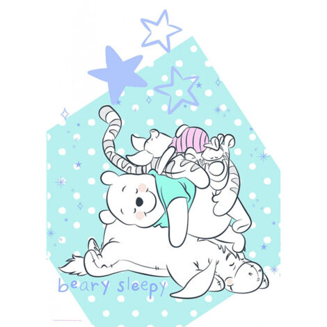 Poster Disney Winnie l'ourson - Winnie fait la sieste avec ses amis 40 cm x 50 cm
