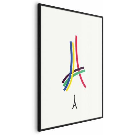 Poster – Eiffelturm – Farbgrafik – abstrakt