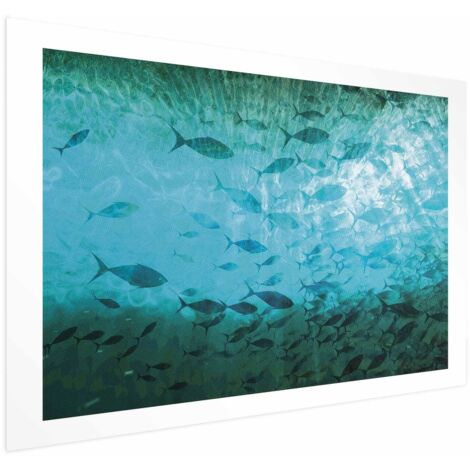 Poster – Ein Schwarm dunkler Fische