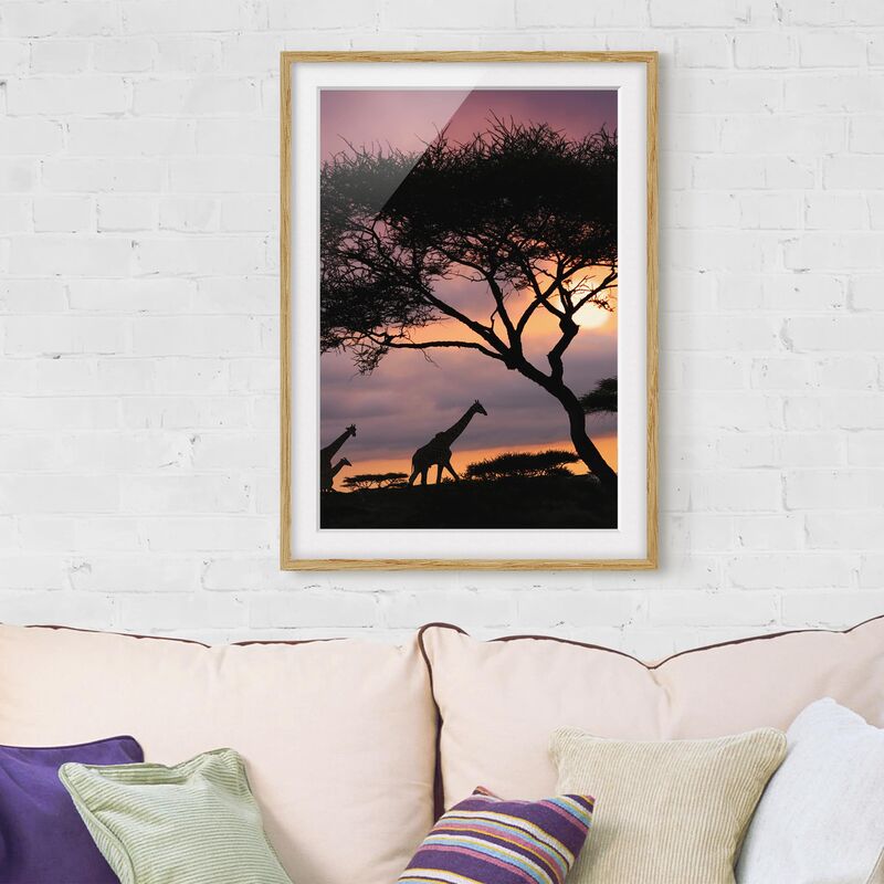 

Póster enmarcado - African Safari Dimensión LxA: 55cm x 40cm, Marco: Roble