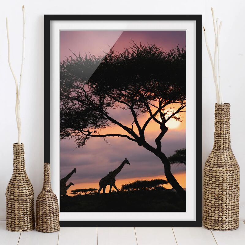 

Póster enmarcado - African Safari Dimensión LxA: 55cm x 40cm, Marco: Negro