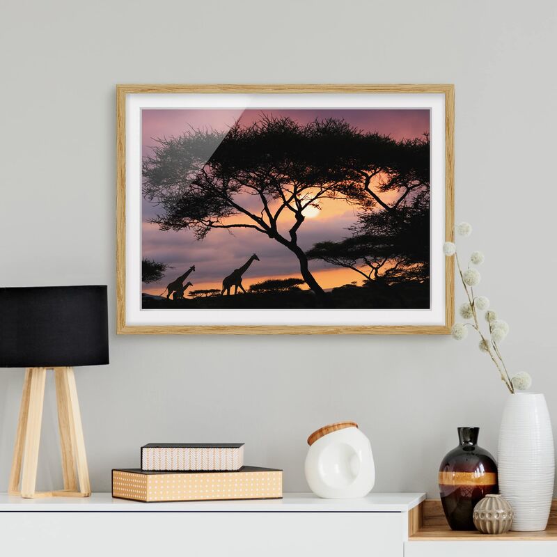 

Póster enmarcado - African Safari Dimensión LxA: 50cm x 70cm, Marco: Roble