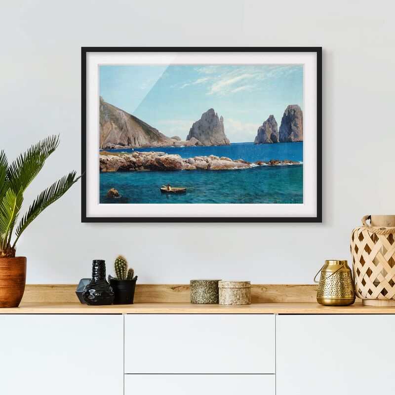 

Póster enmarcado - Albert Bierstadt - Off The Coast Dimensión LxA: 30cm x 40cm, Marco: Negro