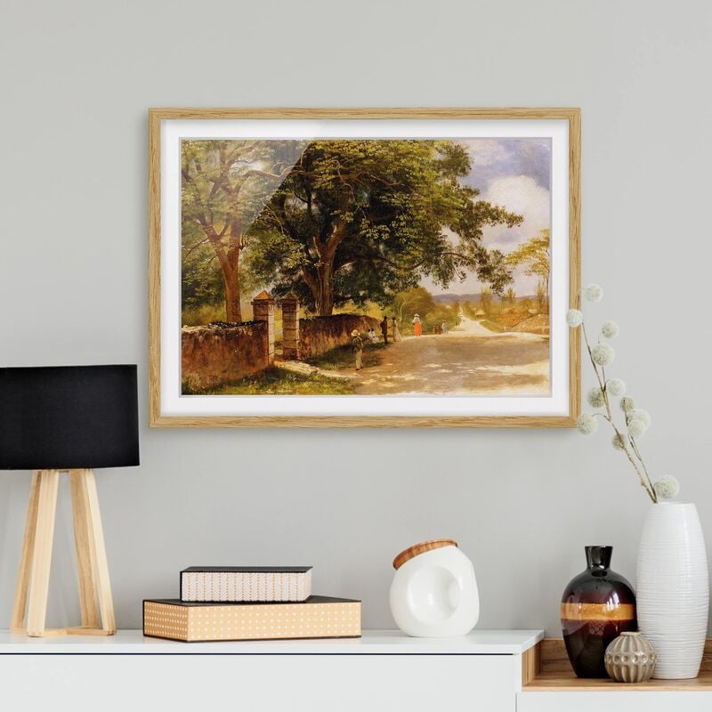 

Póster enmarcado - Albert Bierstadt - Street View In Nassau Dimensión LxA: 70cm x 100cm, Marco: Roble