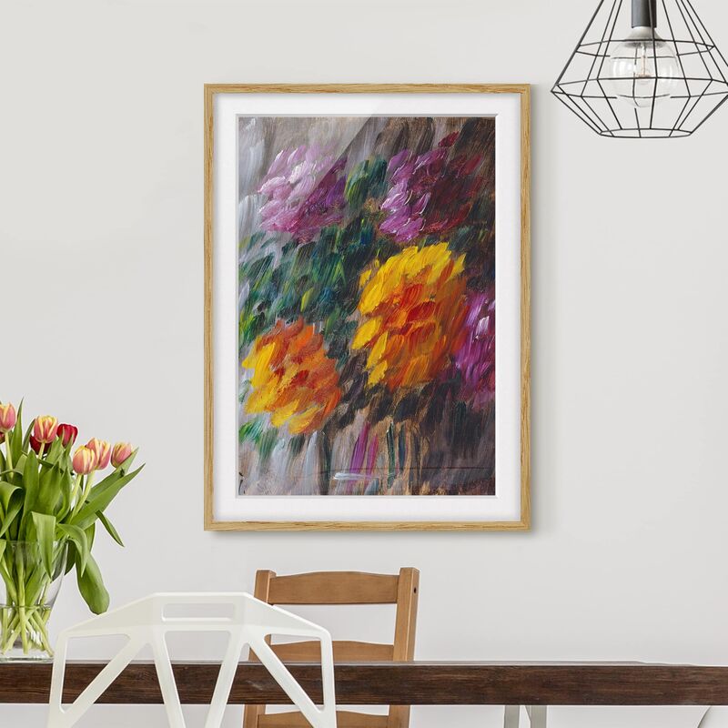 

Póster enmarcado - Alexej Von Jawlensky - Chrysanthemums In The Storm Dimensión LxA: 100cm x 70cm, Marco: Roble