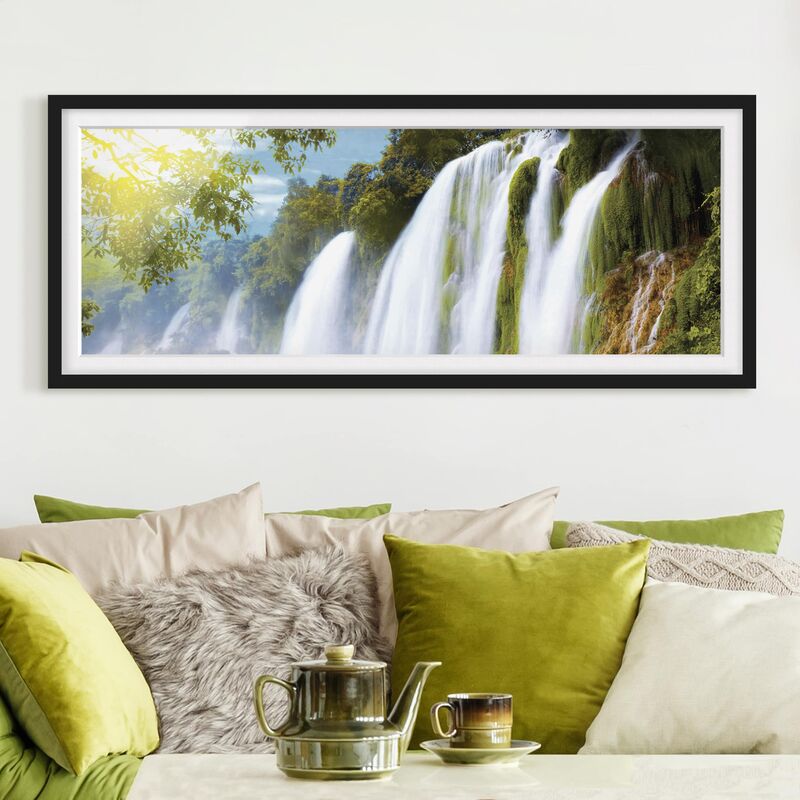 

Póster enmarcado - Amazon Waters Dimensión LxA: 30cm x 75cm, Marco: Negro