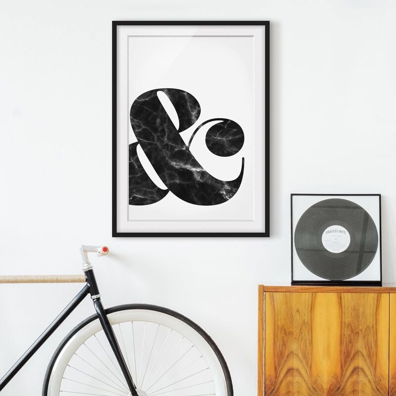 

Póster enmarcado - Ampersand Marble Dimensión LxA: 55cm x 40cm, Marco: Negro