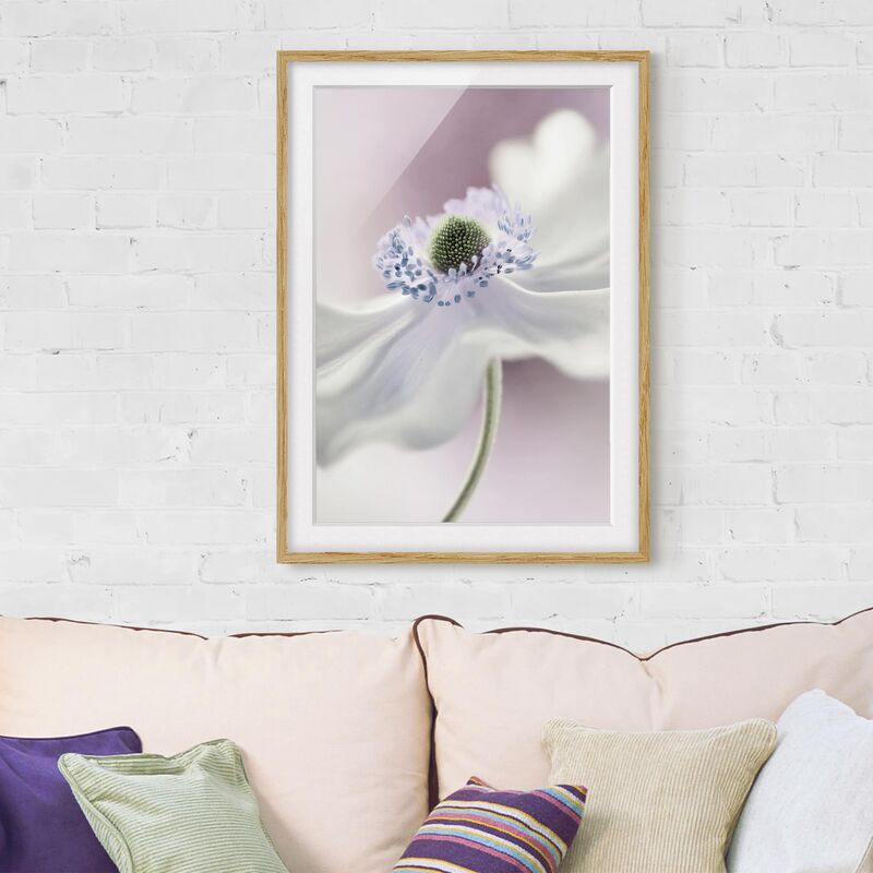 

Póster enmarcado - Anemones Breeze Dimensión LxA: 24cm x 18cm, Marco: Roble