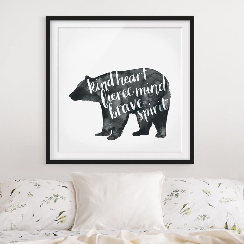 

Póster enmarcado - Animals With Wisdom - Bear Dimensión LxA: 50cm x 50cm, Marco: Negro