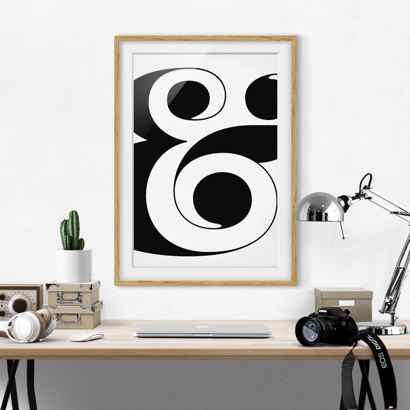 

Póster enmarcado - Antiqua Letter & Dimensión LxA: 55cm x 40cm, Marco: Roble