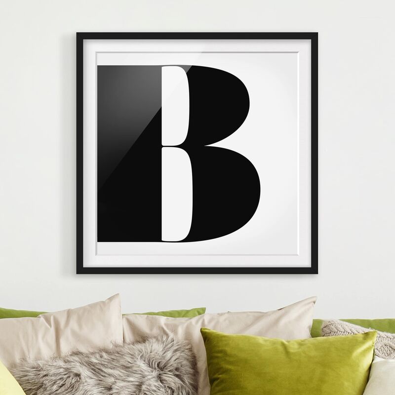 

Póster enmarcado - Antiqua Letter B Dimensión LxA: 50cm x 50cm, Marco: Negro