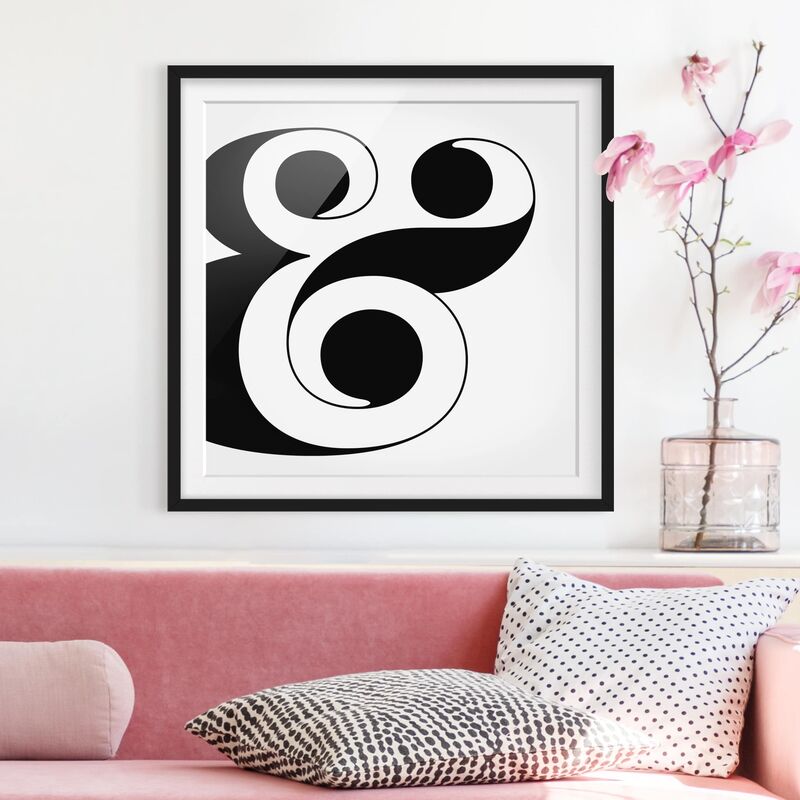 

Póster enmarcado - Antiqua Letter & Dimensión LxA: 70cm x 70cm, Marco: Negro