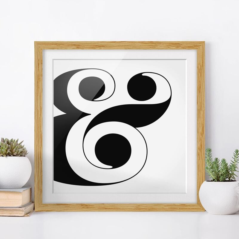 

Póster enmarcado - Antiqua Letter & Dimensión LxA: 30cm x 30cm, Marco: Roble