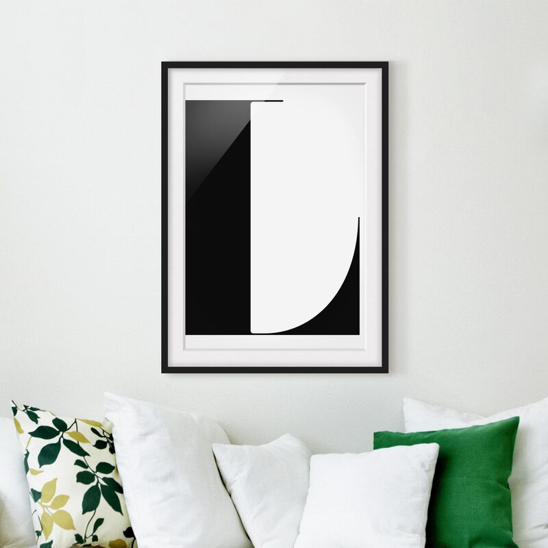

Póster enmarcado - Antiqua Letter L Dimensión LxA: 55cm x 40cm, Marco: Negro