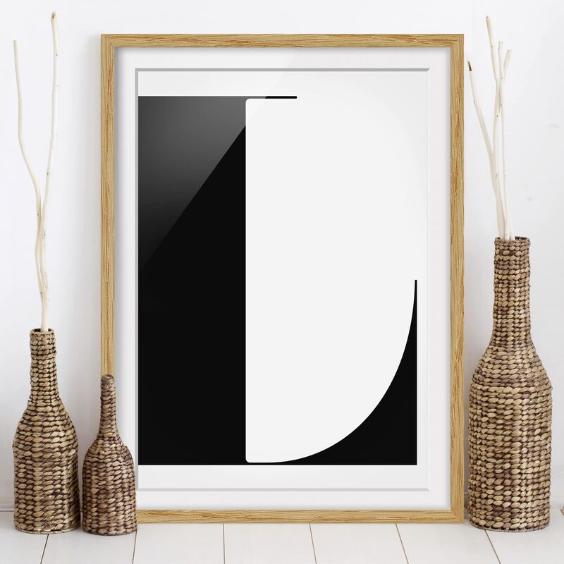 

Póster enmarcado - Antiqua Letter L Dimensión LxA: 24cm x 18cm, Marco: Roble