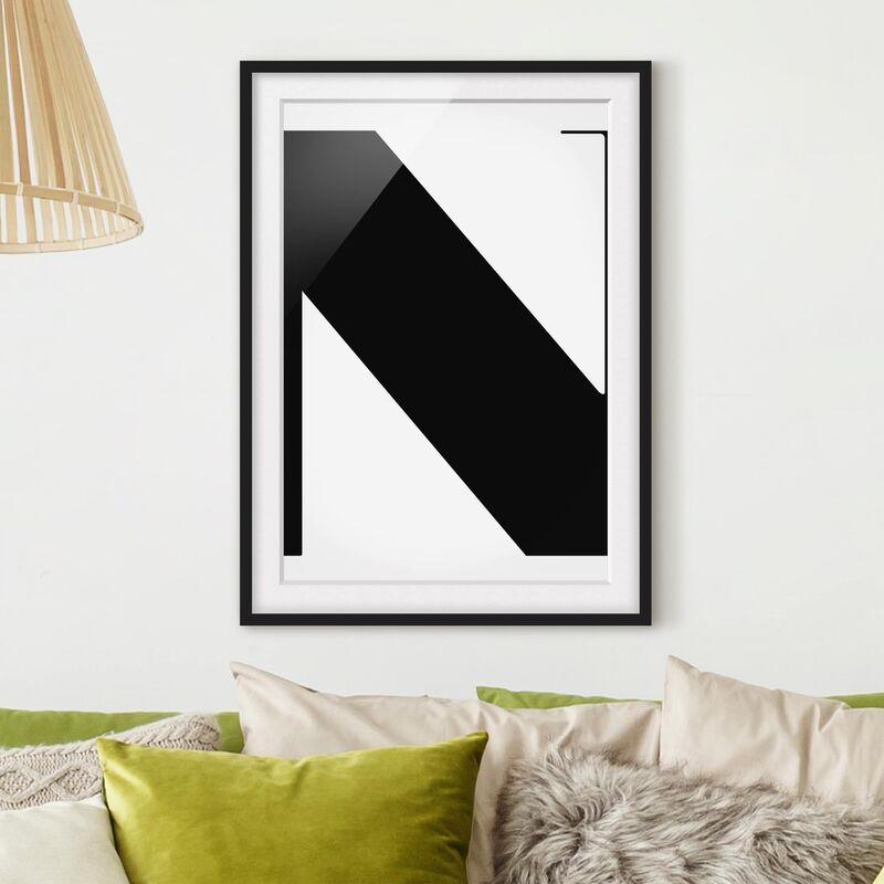 

Póster enmarcado - Antiqua Letter N Dimensión LxA: 70cm x 50cm, Marco: Negro