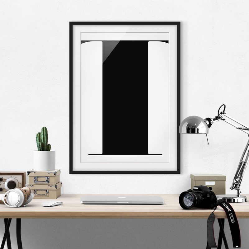 

Póster enmarcado - Antiqua Letter T Dimensión LxA: 100cm x 70cm, Marco: Negro